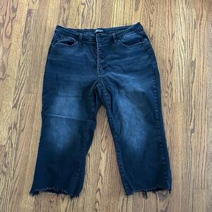 Judy Blue Faded Black Wash Cropped Jeans